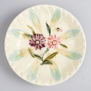 Çift Çiçekli Majolica Kase