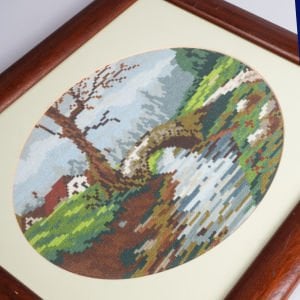 Çerçeveli Petit Point Manzara