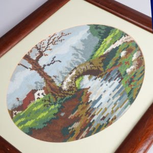 Çerçeveli Petit Point Manzara