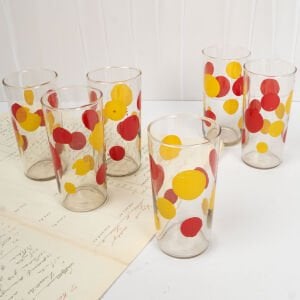 Sarı Kırmızı 6 Köy Bardağı