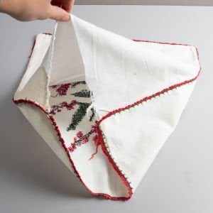 Kuşlu Çiçekli Kanaviçe Kırlent