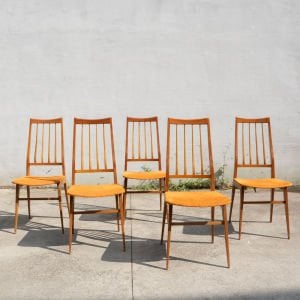 Uzun Arkalı Mid-Century Sandalyeler