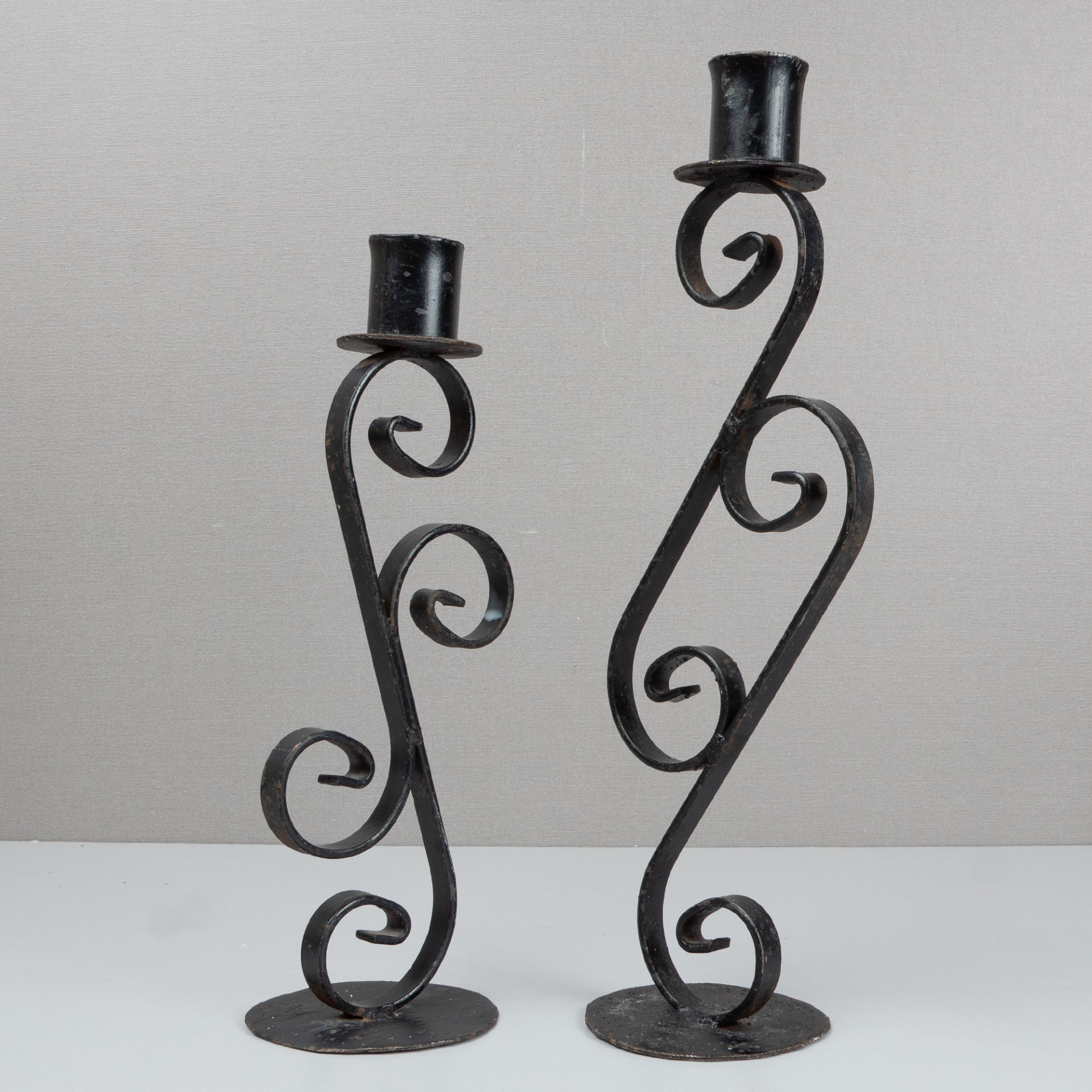 Ferforje Demir Çift Şamdan