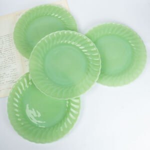Anchor Hocking Swirl Jadeite Tabaklar
