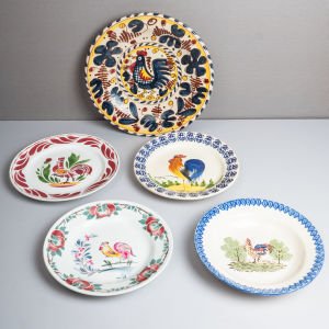 St. Amand Fransız Elmalı Horozlu Tabak