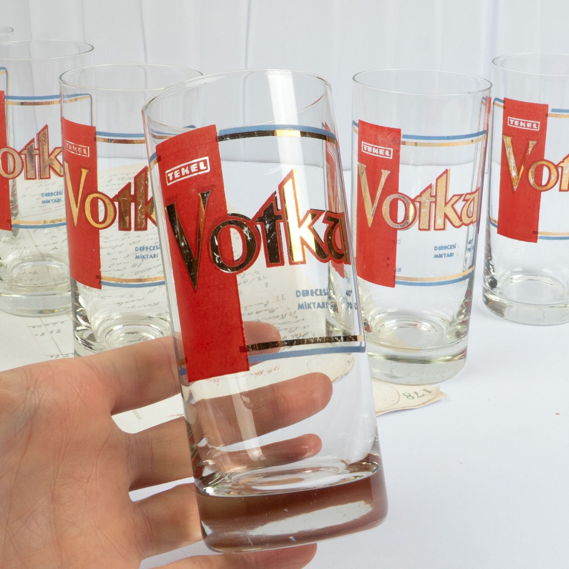 Votka Yazılı Bardak Seti