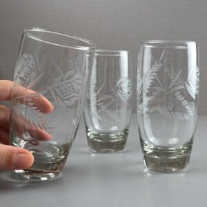 Gül Desenli Göbekli 3 Bardak