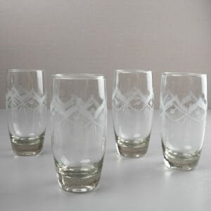 Kesme Desenli Göbekli 4 Bardak