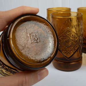 ŞC 5 Adet Amber Renkli Bardak