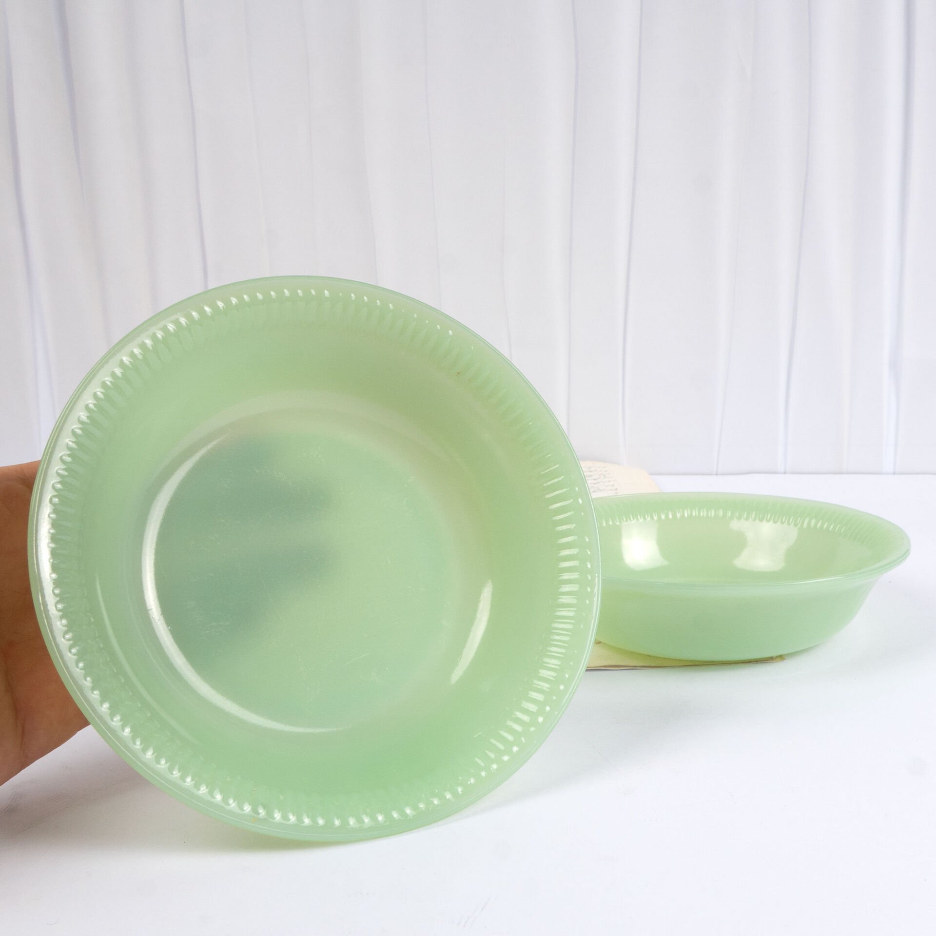 2 Fire King Jadeite Kase