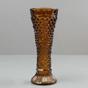 Amber Renkli Kalıp Cam Vazo