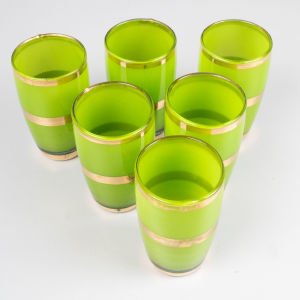 6 Yeşil Tombul Bardak