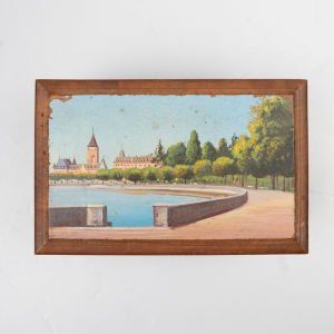 Kapağı Yağlı Boyalı Ahşap Kutu