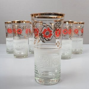 Çiçekli Kilim Desenli 6’lı Bardak Seti