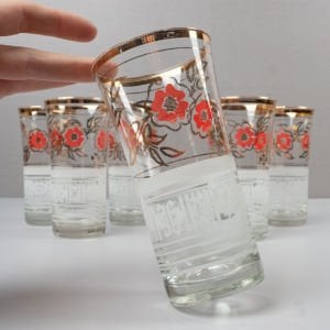 Çiçekli Kilim Desenli 6’lı Bardak Seti