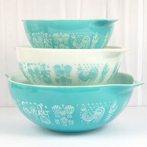 Pyrex Amish Butterprint 3’lü Karıştırma Seti