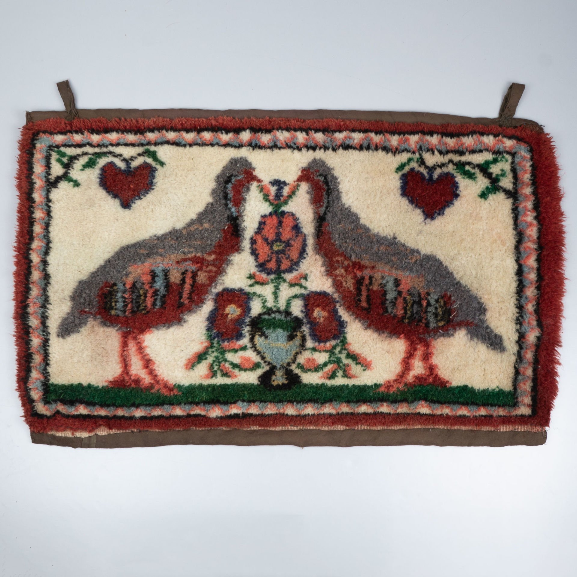 Çift Keklik Isparta Duvar Halısı