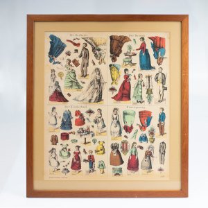 Victorian Giysileri Kağıt Bebek İllüstrasyonları