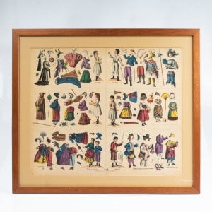 Victorian Giysileri Kağıt Bebek İllüstrasyonları