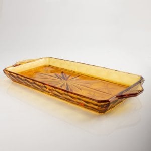 Bal Renkli Kristal Tepsi