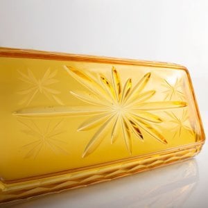 Bal Renkli Kristal Tepsi