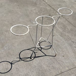 Üçlü Demir Saksı Tutacağı