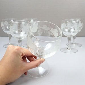 Üzüm Desenli Kadehler / Büyük