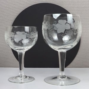 Üzüm Desenli Kadehler / Büyük