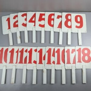 18 Adet Müzayede Pey Numaraları Seti