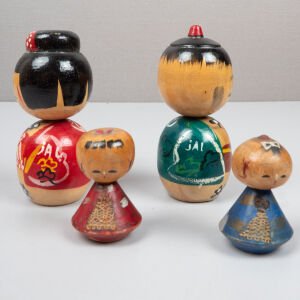Japon Ahşap Kokeshi Aile