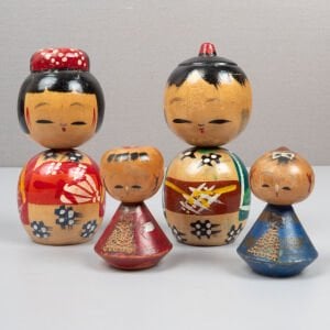 Japon Ahşap Kokeshi Aile
