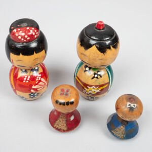 Japon Ahşap Kokeshi Aile