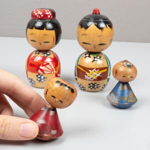 Japon Ahşap Kokeshi Aile