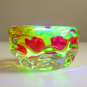 Sarı Kırmızı Benekli Murano Küllük