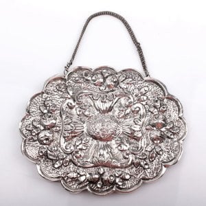 Oval Gümüş Duvar Aynası