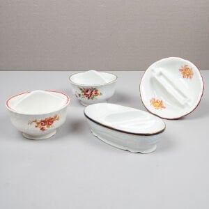 4 Porselen Tuzluk Biberlik