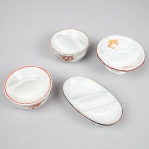 4 Porselen Tuzluk Biberlik