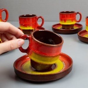 Lava Seramik Kahve Takımı
