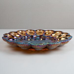 Indiana Glass Karnaval Cam Yumurta Tabağı