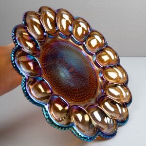 Indiana Glass Karnaval Cam Yumurta Tabağı