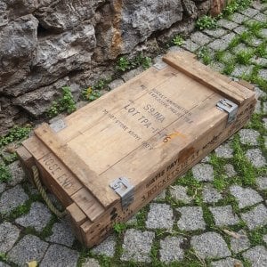 Ham Ahşap Şablon Yazılı Sandık