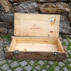 Ham Ahşap Şablon Yazılı Sandık