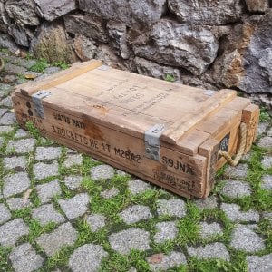 Ham Ahşap Şablon Yazılı Sandık