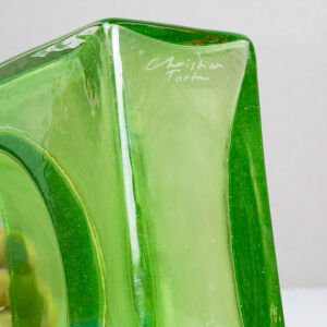 Christian Tortu Yeşil Cam Vazo