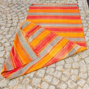 Turuncu Çizgili Kilim Yolluk