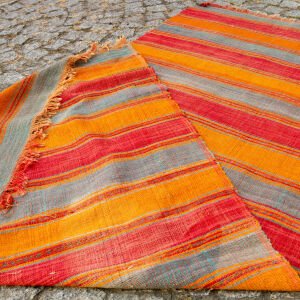 Turuncu Çizgili Kilim Yolluk