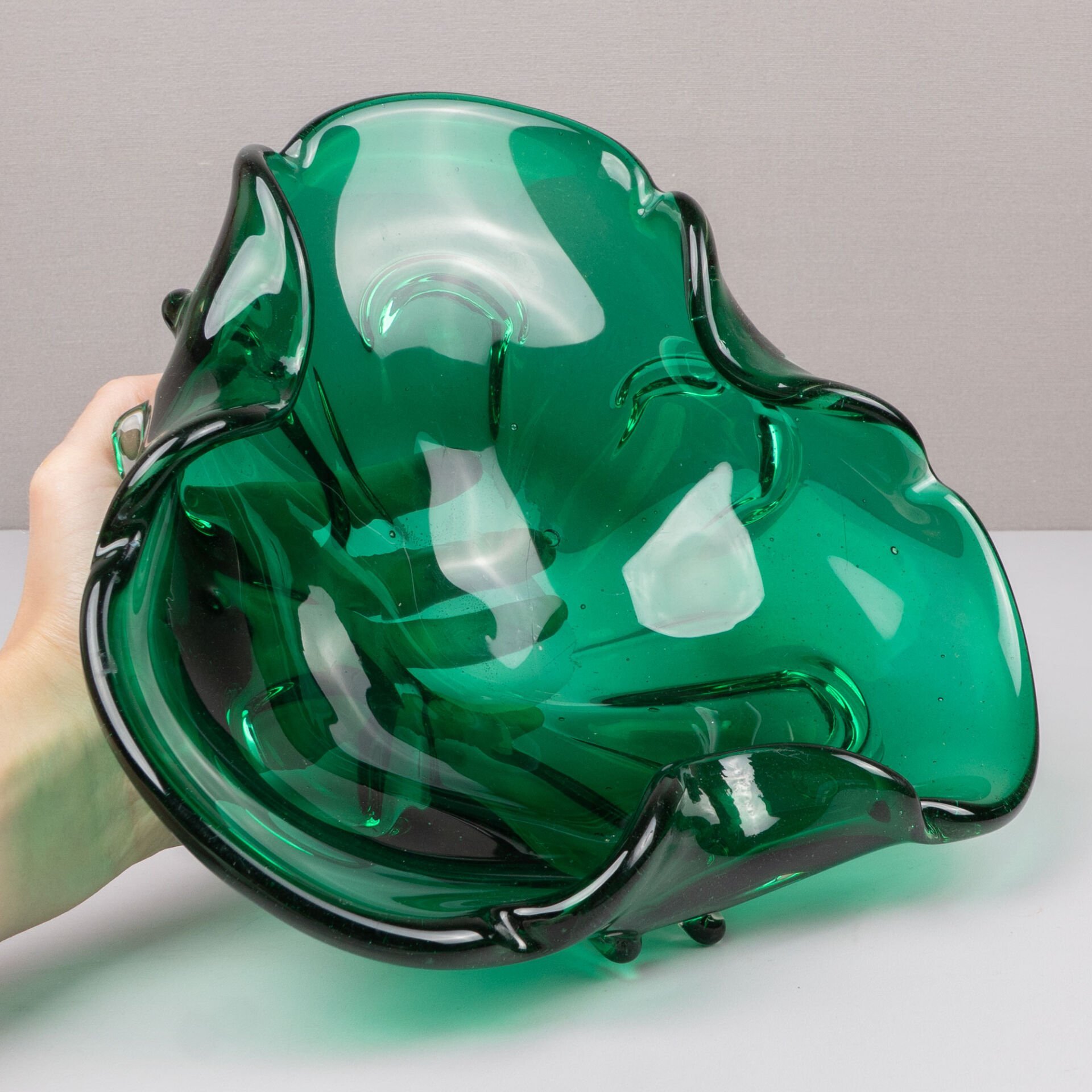 Koyu Yeşil Murano Çanak