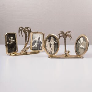 Art Deco Çiftli Çerçeve / Köpekli