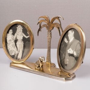 Art Deco Çiftli Çerçeve / Köpekli