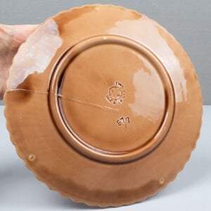 Bambu Desenli Kahverengi Majolica Tabak